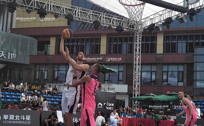 国际篮联3x3挑战赛杭州站篮球场